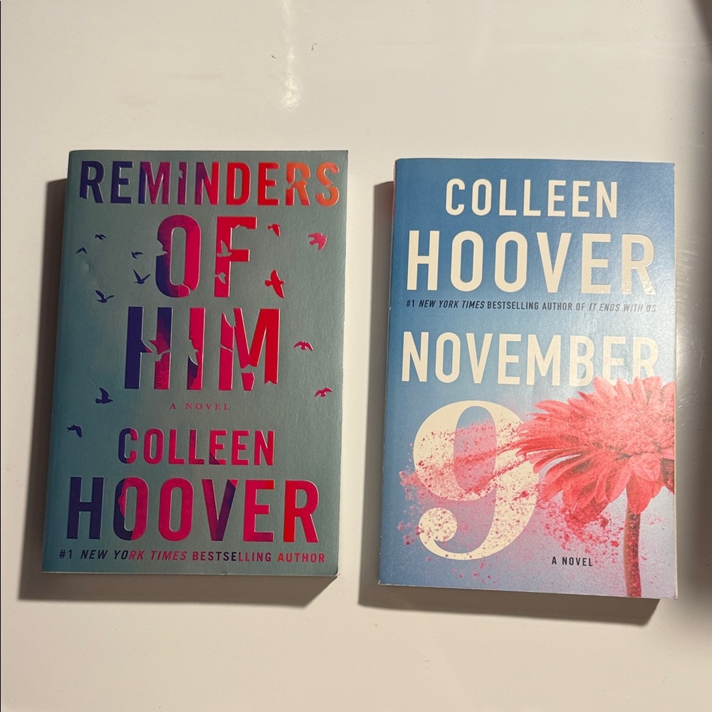 Barnes & Noble Blue and Pink Colleen Hoover Novels